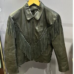 STAGECOACH leather fringe jacket